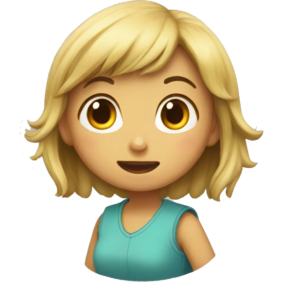 niña sacando la lengua emoji