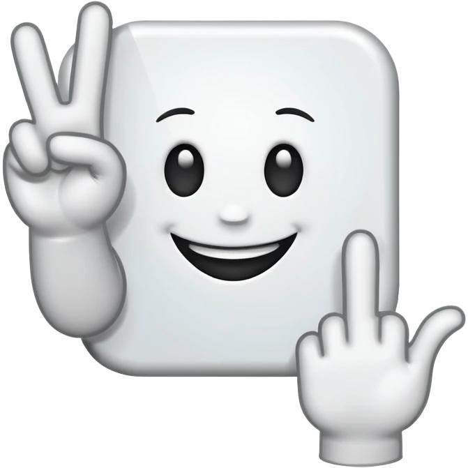 cartoon hand holding a sign with the number 9 emoji