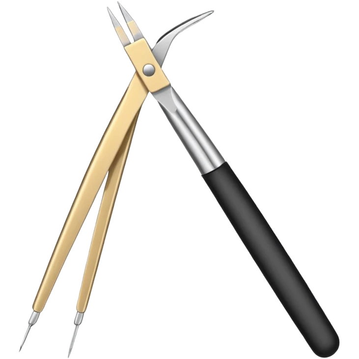 Tweezers for picking out eyebrows emoji