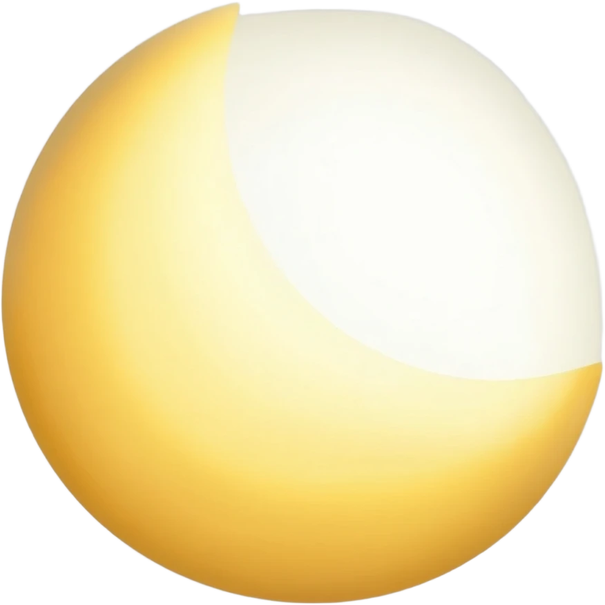 glowly golden crescent moon emoji