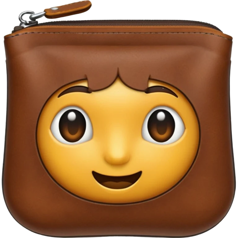 Coin purse, small, zipper  zipper emoji