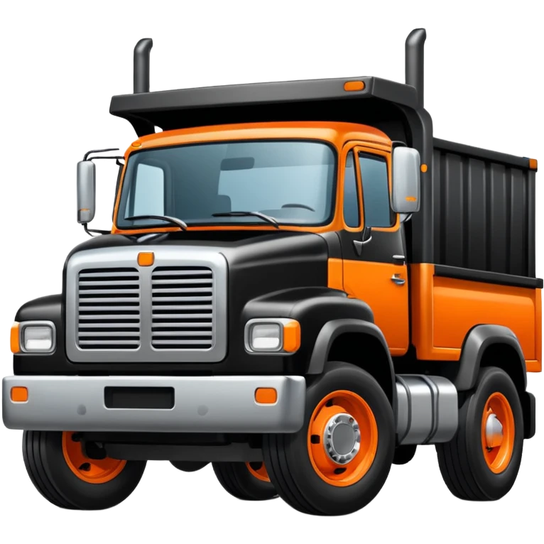 Black and orange truck emoji