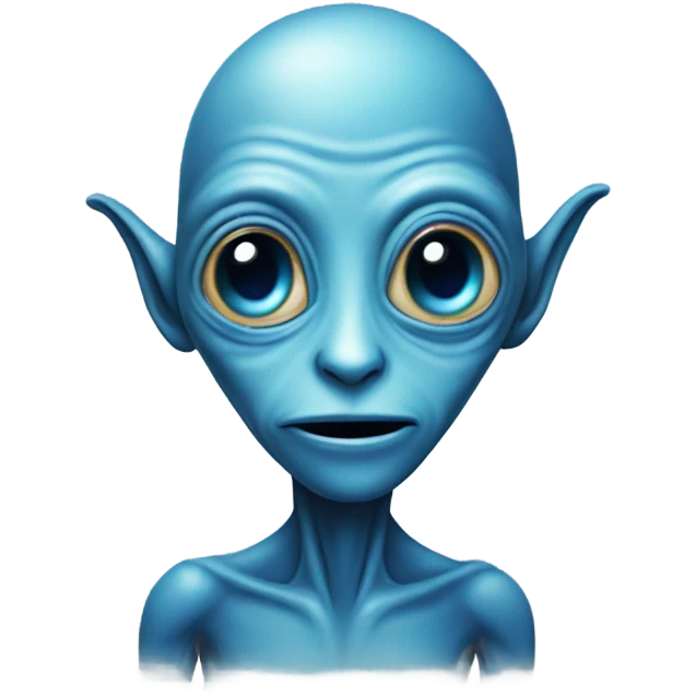 Blue alien emoji