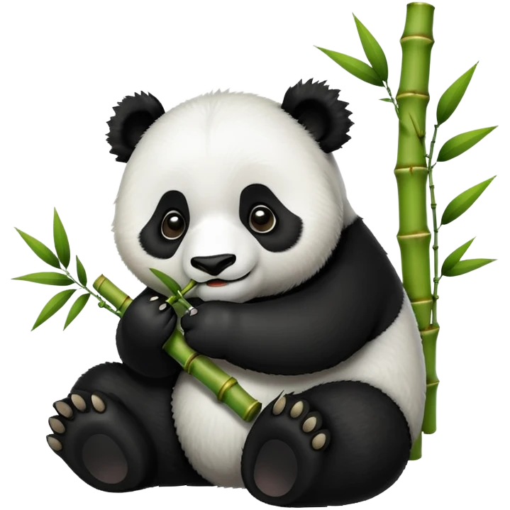 I won't a panda with bambu emoji