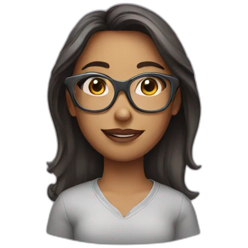girl with star glasses emoji