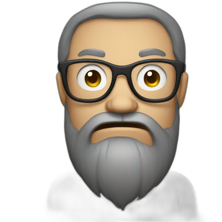 angry bearded man with glasses emoji