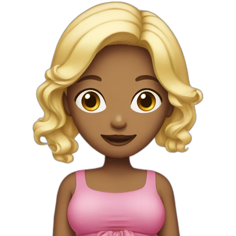 Blond pregnant Woman has Birthday emoji