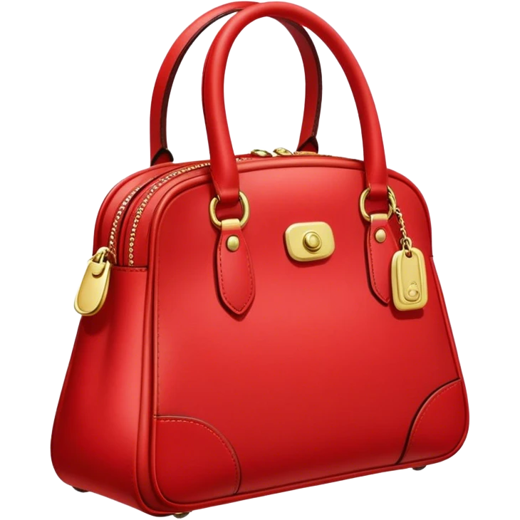 Realistic coach red bag emoji