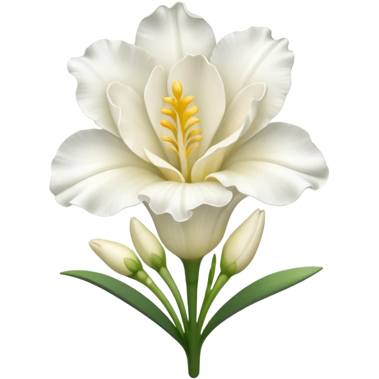 white freesia flower emoji