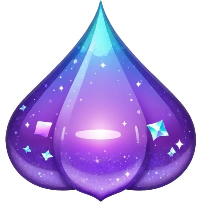 Glitter Purple and Cian plus emoji