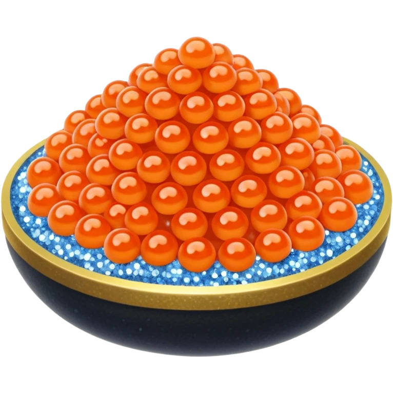 Salmon roe with glitter  emoji