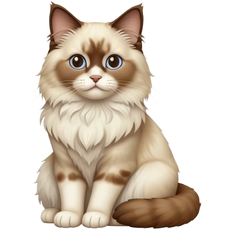 Bum ragdoll cat emoji