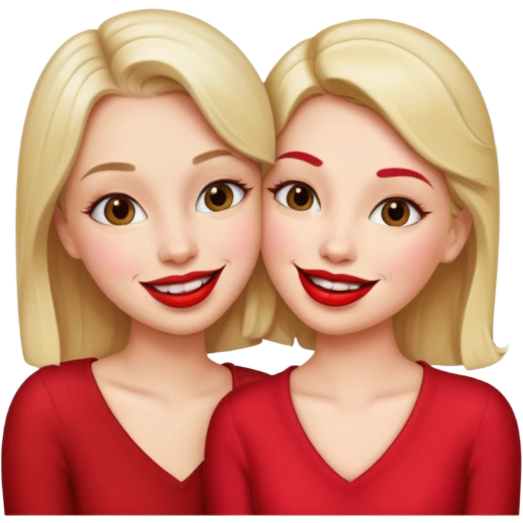 two girls making out  emoji