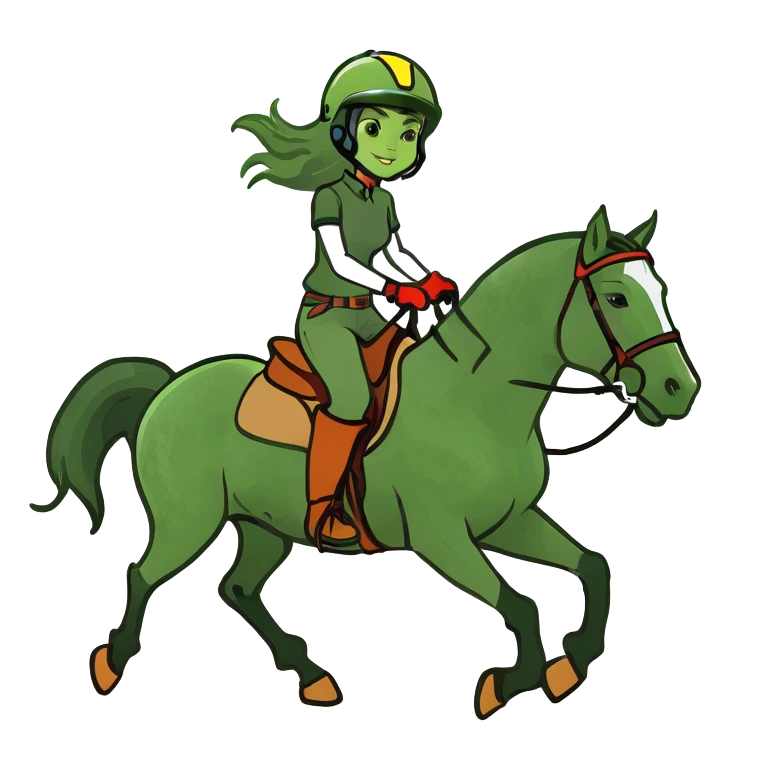 Chica en caballo emoji