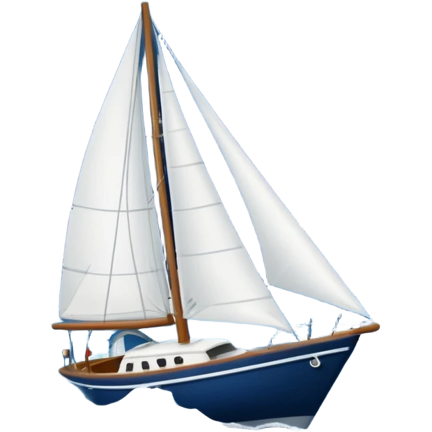 Sailboat stormy emoji