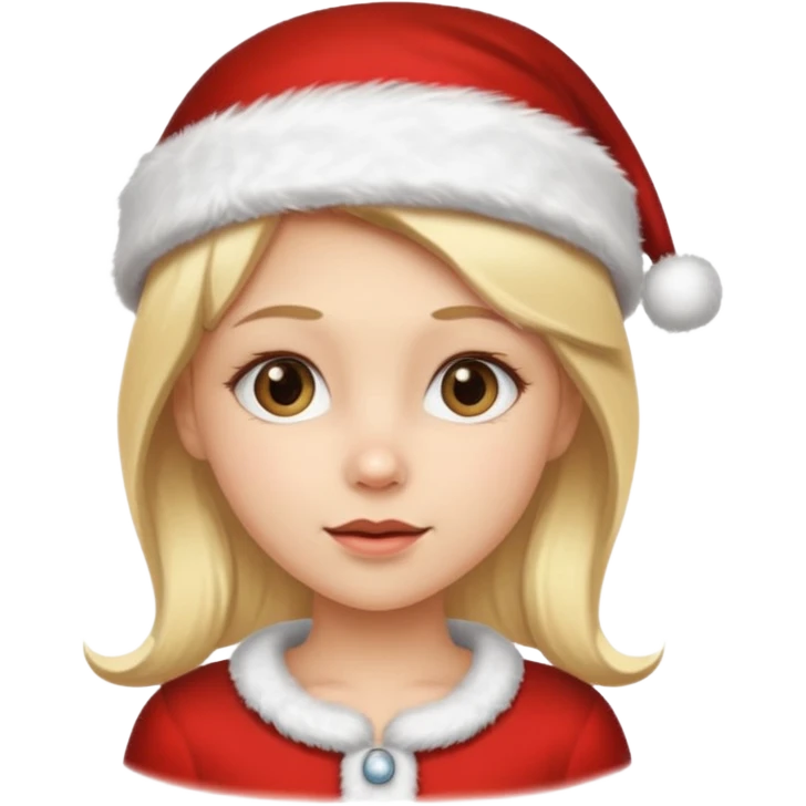 Blondie girl santa clauss emoji