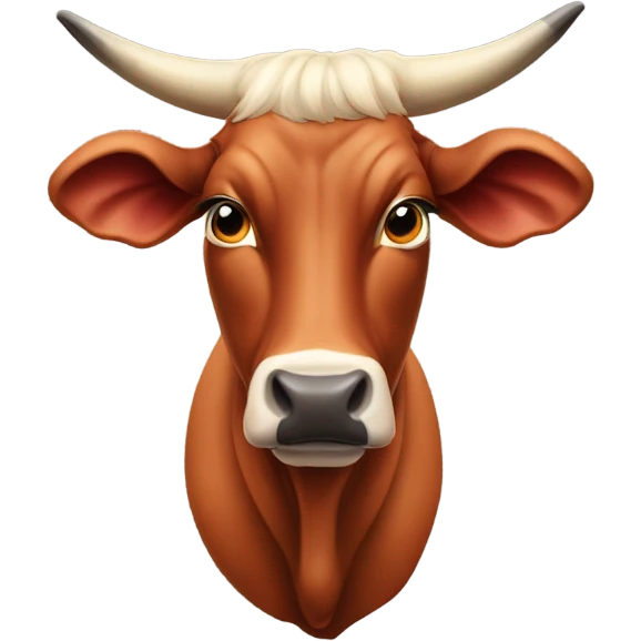 red brahman cow with one hump emoji