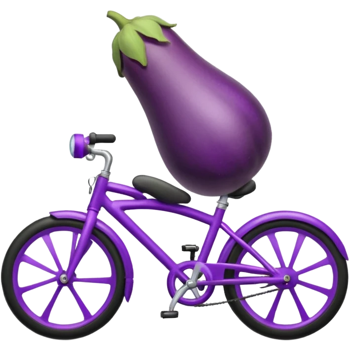 Eggplant riding bike  emoji