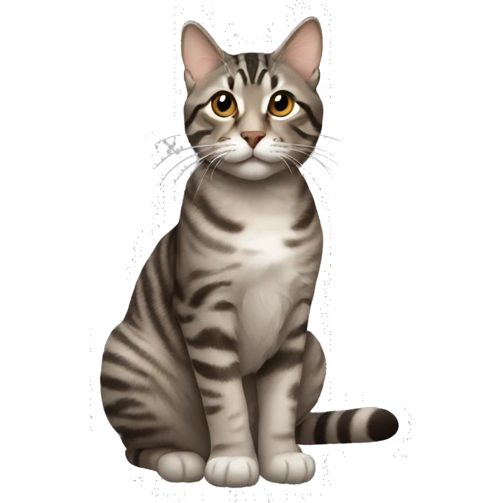 Brown gray tabby emoji