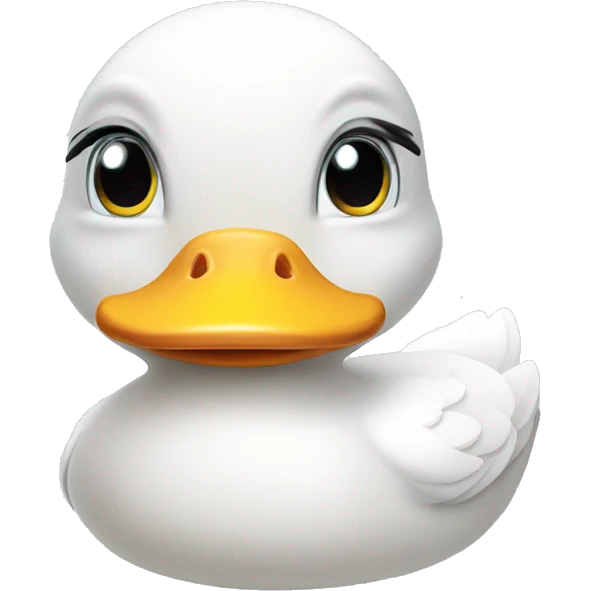White cute duck emoji