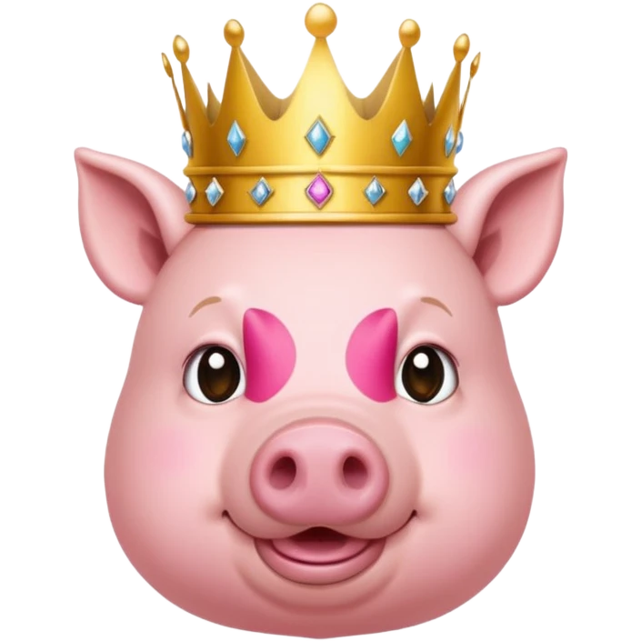 Royal pig wearing a crown emoji