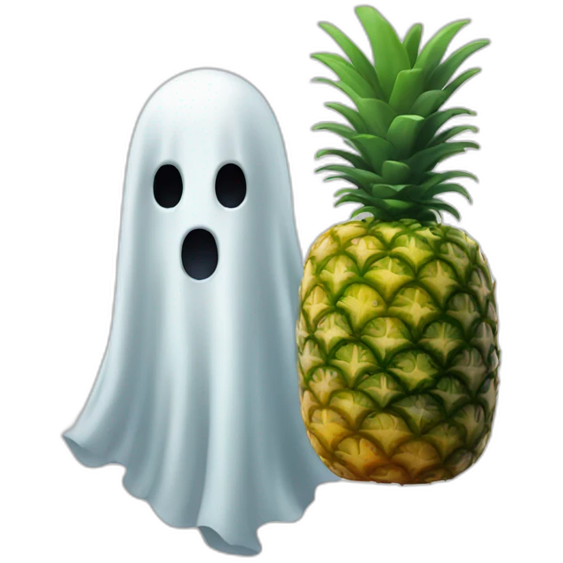 ghost x pineapple emoji