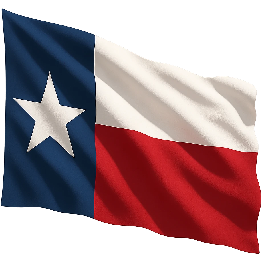 Texas state flag, stylized as a waving flag, no text emoji