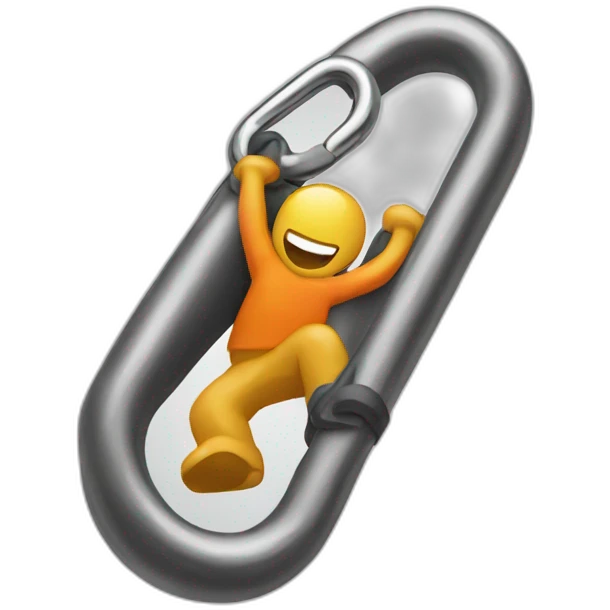 Climbing carabiners emoji