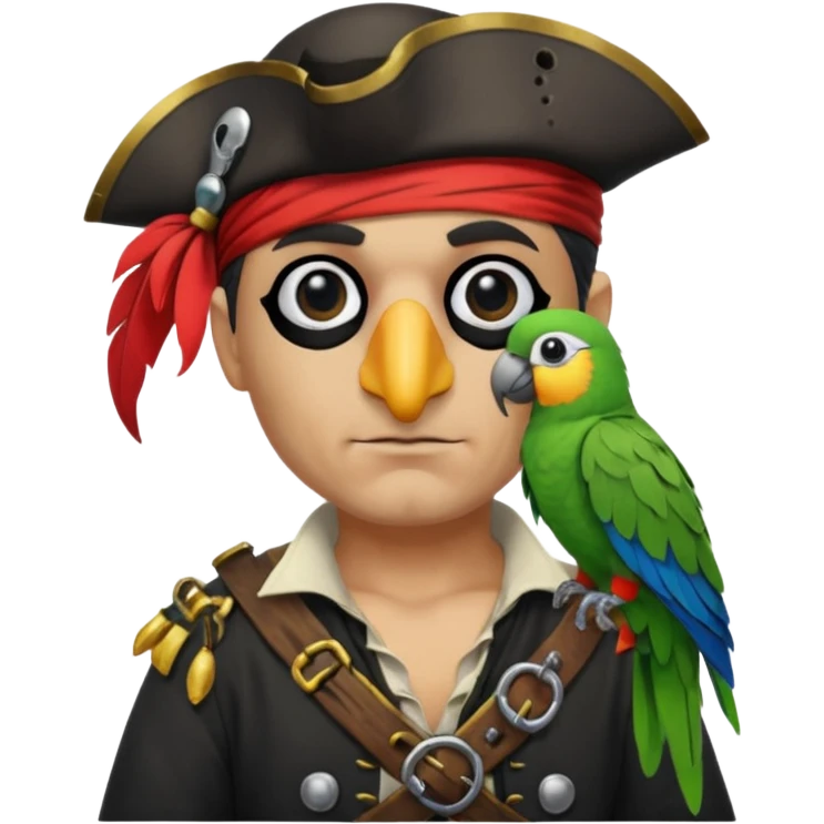 pirate and parrot emoji