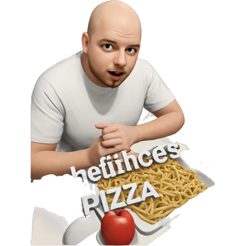 bald guy enjoying food meme emoji