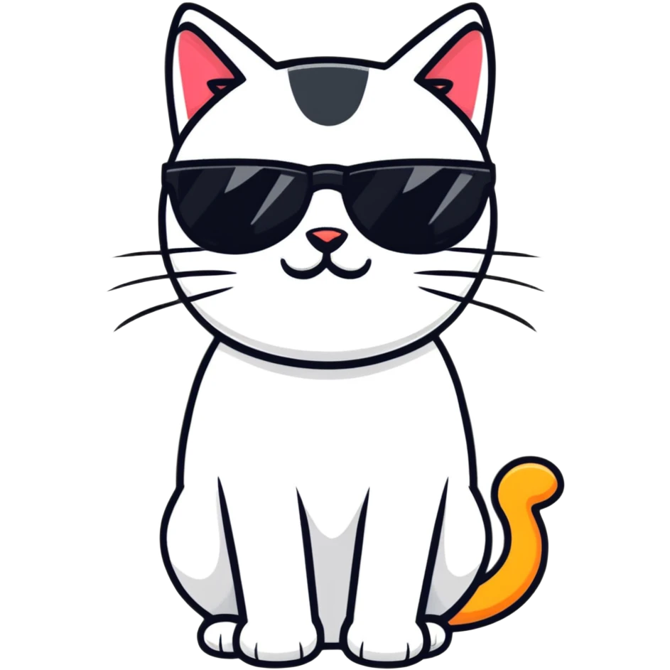 Cat with sunglasses emoji