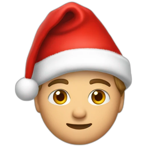 leonardo dicaprio red santa hat on head emoji