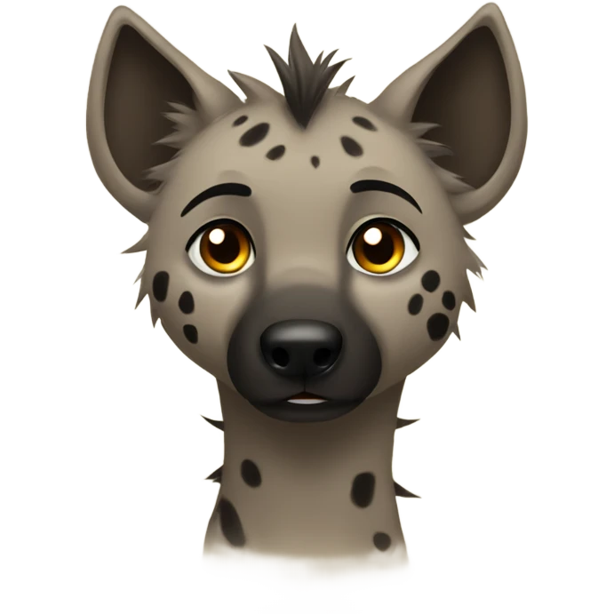 Hyena calm heartwarming expression  emoji