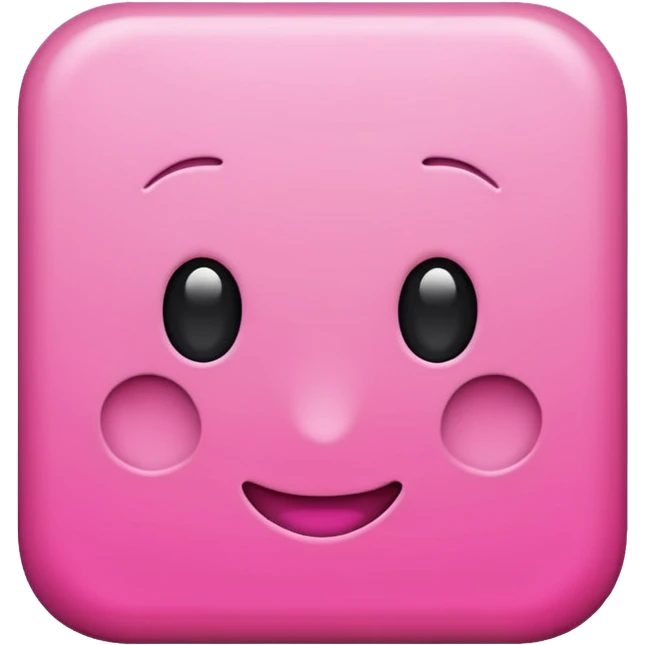 Pink square with no face emoji