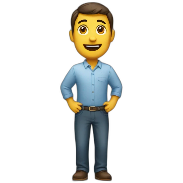 full body man presenting emoji