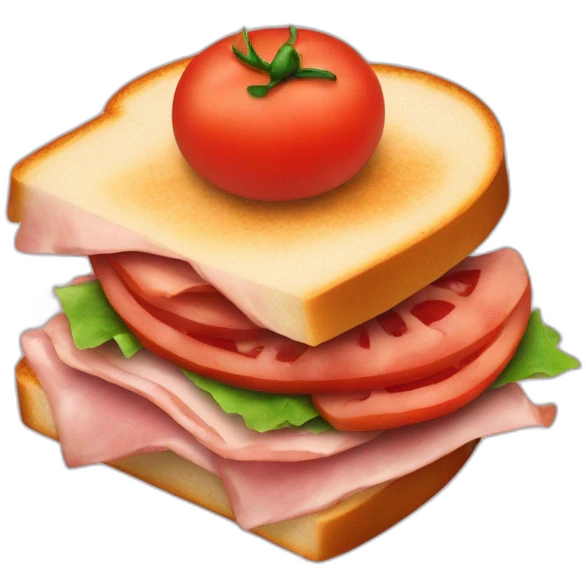 Ham and tomate sandwich emoji