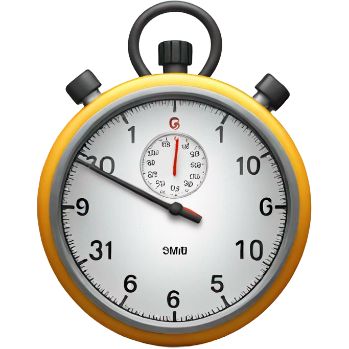 a stopwatch with electricity emoji