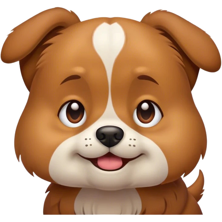 cachorro com cara de triste mas sorrindo emoji