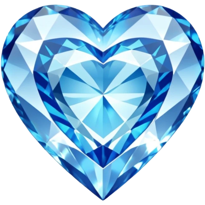 Diamond with blue heart inside
 emoji