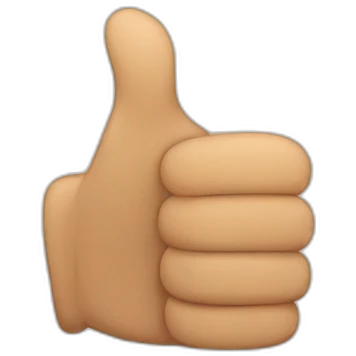 bent thumb up emoji