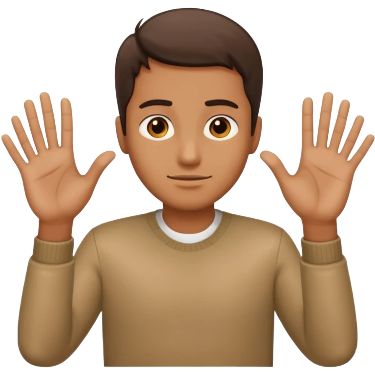 man say no with his hands emoji