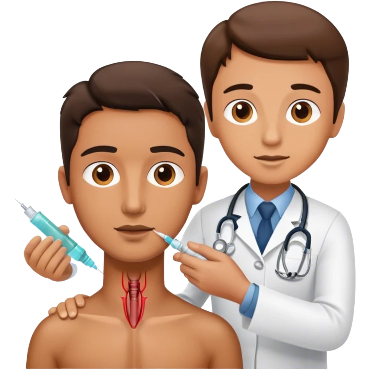 doctor doing injections on a patient  emoji