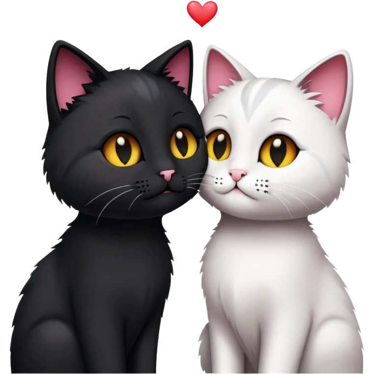 two emo cats in love emoji