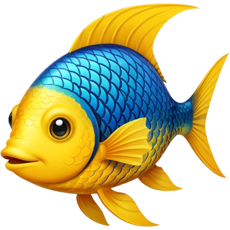 yellow fish, front view emoji