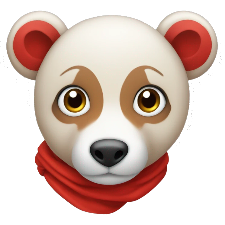 Osito Con Bufanda Roja  emoji