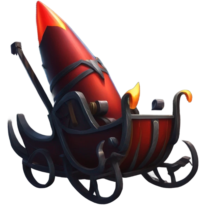 Satan’s scary rocket sleigh flying to town  emoji