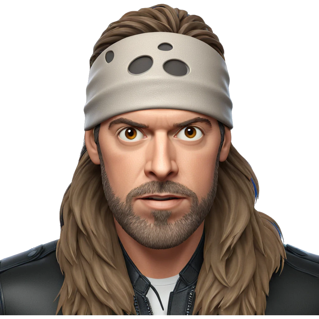cool guy with leather jacket emoji