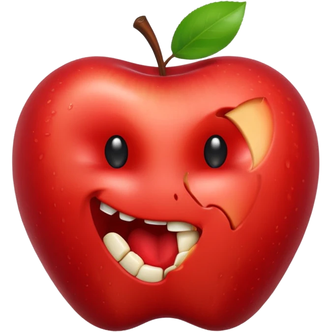 Eaten apple emoji