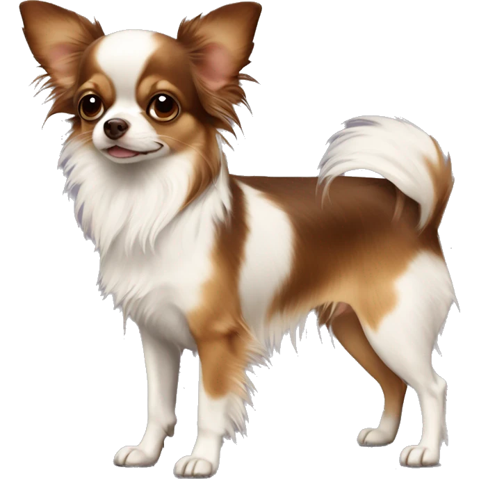 papillon chihuahua dog With and three colors of brown  emoji