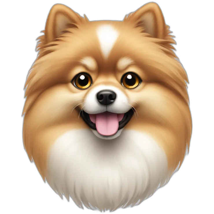 Pomeranio dog white emoji